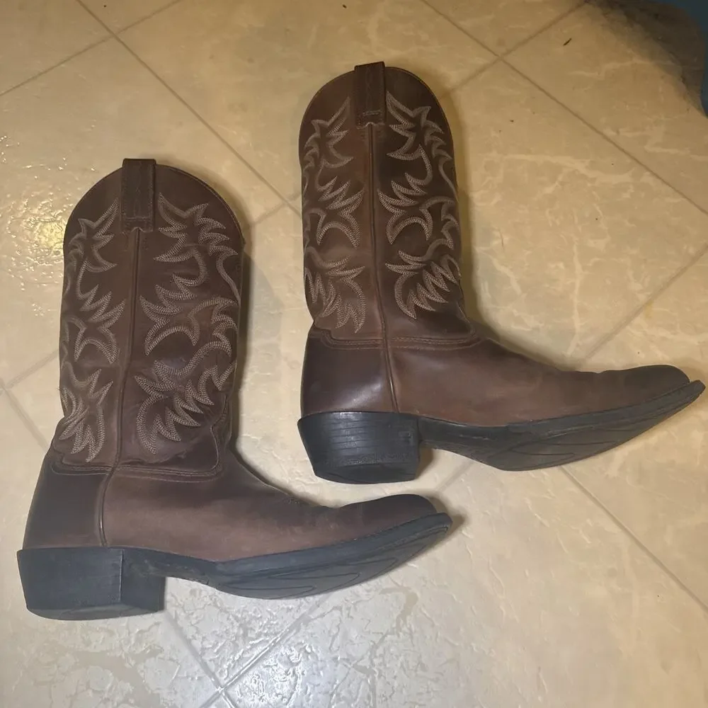 Ariat Heritage R Toe Western Cowboy Boots Men’s 9D Brown 10002204